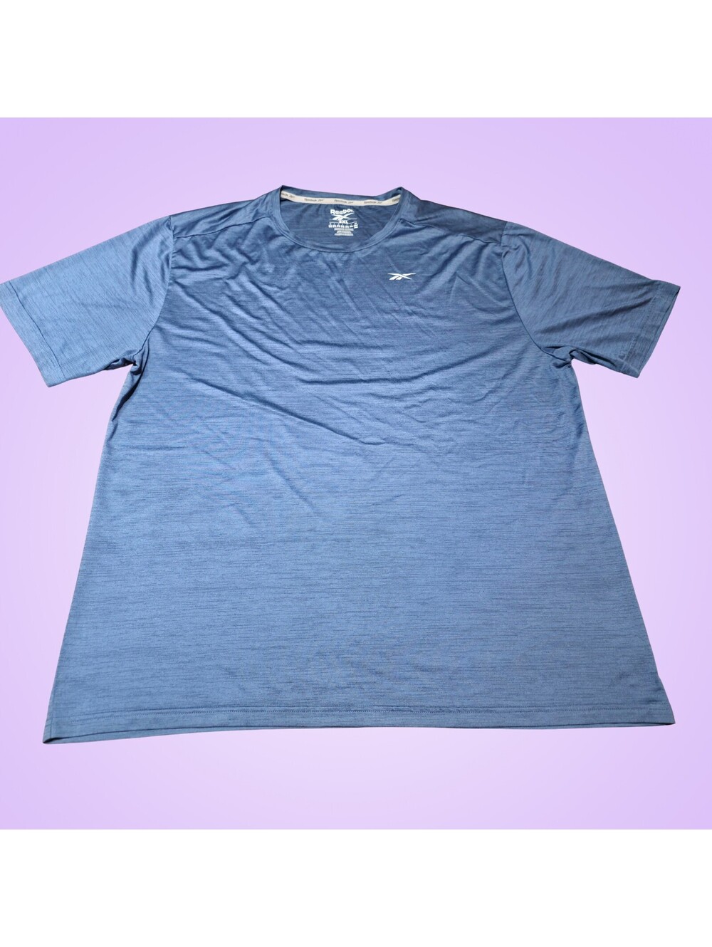 Reebok Mens 2XL Speedwick Performance T-Shirt Blue Short Sleeve Athletic